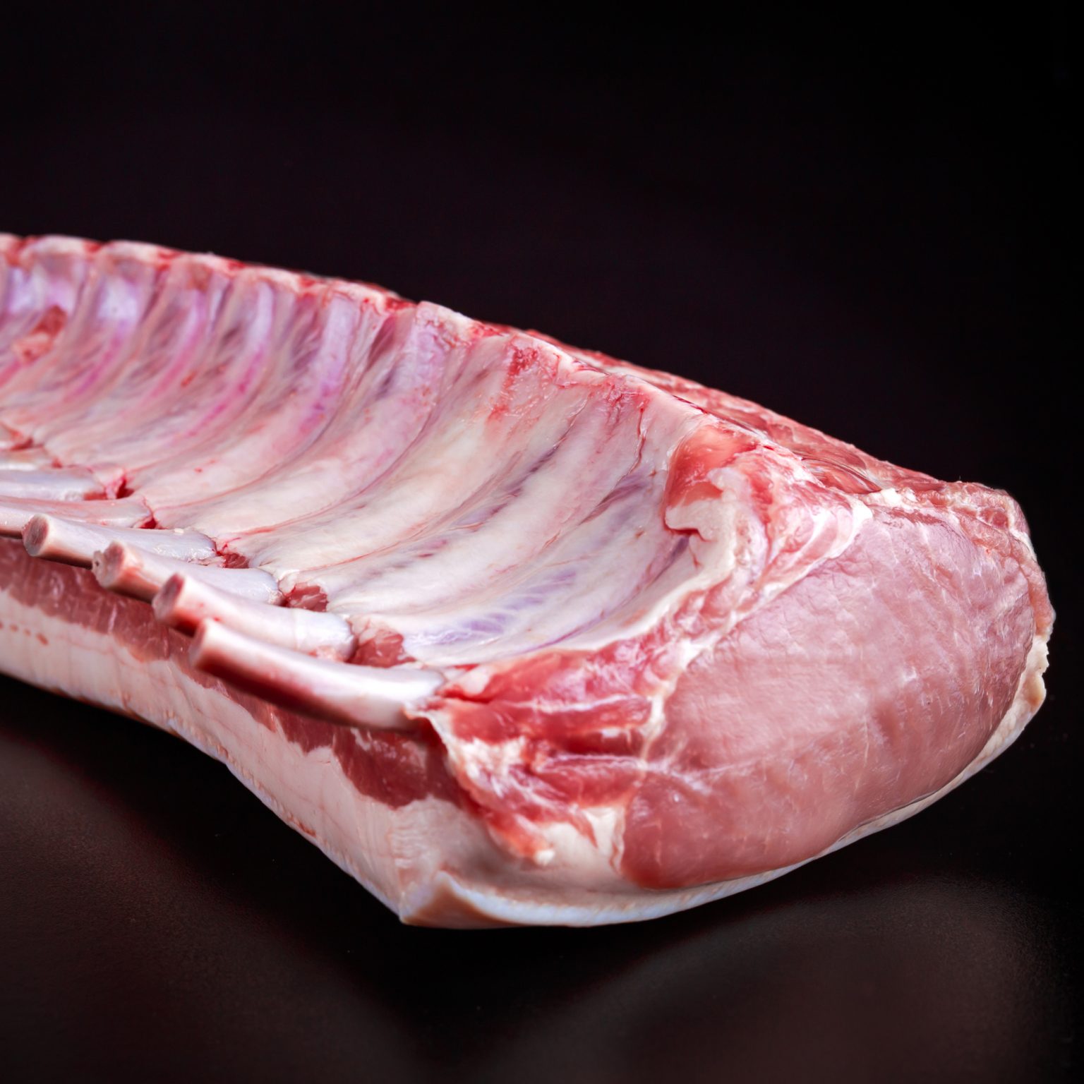Loin Ribs Rind Free Range Pork Loin (Rind on) – Porterford Butchers | Greater London