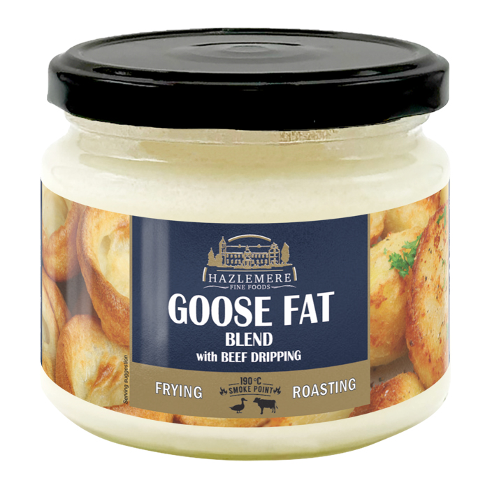 HAZLEMERE Goose Fat Blend with Beef Dripping 265ml
