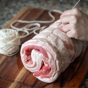 Pork Belly Rolled Rind on 1.5kg