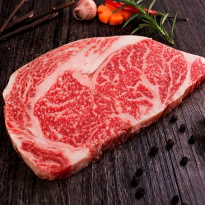 1 x Japanese Wagyu Rib Eye Steak 325G A5  BMS 10-12