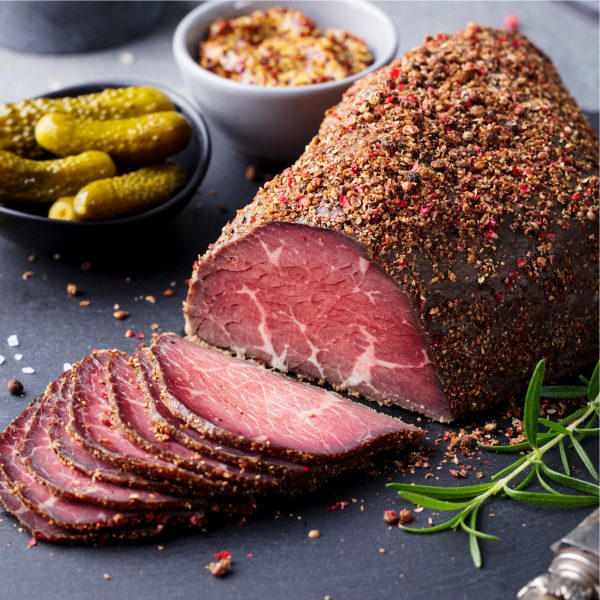 Whole Pastrami 500g piece Porterford Butchers Greater London
