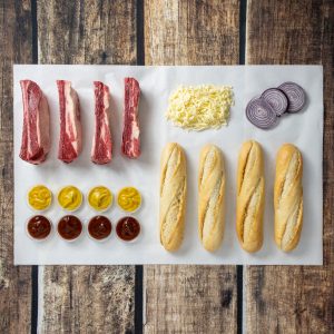 Philly Cheese Baguette For 4