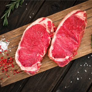 2 Dry aged Scotch sirloin steaks 250g approx