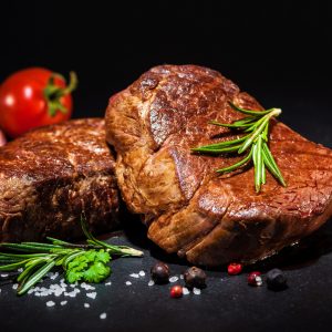 2 Dry aged Scotch fillet steaks 200g Approx